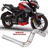 AllExtreme EXTPLS1 Modified Stainless Steel Exhaust Pipe Muffler Mid Bend Tail Tube Corrosion Resistant, Strong, Durable, Custom Fit & Elegant Design Compatible With Motorcycle Pulsar NS 200
