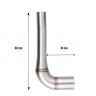 AllExtreme EXTPLS1 Modified Stainless Steel Exhaust Pipe Muffler Mid Bend Tail Tube Corrosion Resistant, Strong, Durable, Custom Fit & Elegant Design Compatible With Motorcycle Pulsar NS 200