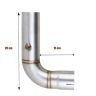 AllExtreme EXTPLS1 Modified Stainless Steel Exhaust Pipe Muffler Mid Bend Tail Tube Corrosion Resistant, Strong, Durable, Custom Fit & Elegant Design Compatible With Motorcycle Pulsar NS 200
