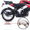 AllExtreme EXTPLS1 Modified Stainless Steel Exhaust Pipe Muffler Mid Bend Tail Tube Corrosion Resistant, Strong, Durable, Custom Fit & Elegant Design Compatible With Motorcycle Pulsar NS 200