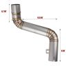AllExtreme EXTPKT1 Modified Stainless Steel Exhaust Pipe Muffler Mid Bend Tail Tube Corrosion Resistant, Strong, Durable, Custom Fit & Elegant Design Compatible with Motorcycle KTM 200