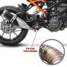 AllExtreme EXTPKT1 Modified Stainless Steel Exhaust Pipe Muffler Mid Bend Tail Tube Corrosion Resistant, Strong, Durable, Custom Fit & Elegant Design Compatible with Motorcycle KTM 200