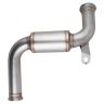 AllExtreme EXTPKT2 Stainless Steel Exhaust Muffler Mid Bend Pipe BS6 Compatible With Motorcycle KTM 200, 250, 390 Models