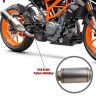 AllExtreme EXTPKT2 Stainless Steel Exhaust Muffler Mid Bend Pipe BS6 Compatible With Motorcycle KTM 200, 250, 390 Models