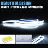 AllExtreme EXCLDH1 Strip LED Light DRL Front Daytime Running Hood Lamp Interior Car Door Turn Signal & Decorative Silicone Flexible & Bright for 4 Wheeler (White, 1 Pc)