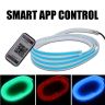 AllExtreme EXCLDH2 Strip LED Light DRL Front Daytime Running Hood Lamp Interior Car Door Turn Signal & Decorative Silicone Flexible & Bright for 4 Wheeler (RGB Color, 1 Pc)