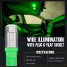 Allextreme Universal T10 LED Parking Light 6000K 10 SMD Super Bright Interior Pilot License Plate Dome Indicator Lamp Bulb for Car Bike and Motorcycle (3W, Green, 2 PCS)