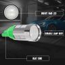 Allextreme Universal T10 LED Parking Light 6000K 10 SMD Super Bright Interior Pilot License Plate Dome Indicator Lamp Bulb for Car Bike and Motorcycle (3W, Green, 2 PCS)
