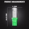 Allextreme Universal T10 LED Parking Light 6000K 10 SMD Super Bright Interior Pilot License Plate Dome Indicator Lamp Bulb for Car Bike and Motorcycle (3W, Green, 2 PCS)