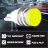 Allextreme Universal T10 LED Parking Light 6000K 168 2825 W1W Interior Pilot License Plate Dome Indicator Lamp Bulb for Car Bike and Motorcycle (1W, White, 2 PCS)