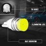 Allextreme Universal T10 LED Parking Light 6000K 168 2825 W1W Interior Pilot License Plate Dome Indicator Lamp Bulb for Car Bike and Motorcycle (1W, White, 2 PCS)