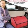 Allextreme EXTOMRD1 Trunk Organizer Backseat Large AntiSlip Storage Hanging Utility Tool Seat Back Strong, Sturdy & Foldable Space Saver Bag for Cars, SUVs & Trucks (Medium, Red)