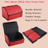 Allextreme EXTOMRD1 Trunk Organizer Backseat Large AntiSlip Storage Hanging Utility Tool Seat Back Strong, Sturdy & Foldable Space Saver Bag for Cars, SUVs & Trucks (Medium, Red)