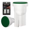Allextreme Universal T10 LED Parking Light 6500K Super Bright Interior Pilot License Plate Dome Indicator Lamp Bulb for Car Bike and Motorcycle (1W, Green, 2 PCS)