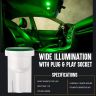 Allextreme Universal T10 LED Parking Light 6500K Super Bright Interior Pilot License Plate Dome Indicator Lamp Bulb for Car Bike and Motorcycle (1W, Green, 2 PCS)