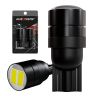 Allextreme Universal T10 LED Parking Light 6000K White Super Bright Interior Pilot License Plate Dome Indicator Lamp Bulb for Car Bike and Motorcycle (1W, Black, 2 PCS)