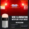 Allextreme 3W Silica Gel LED Bulb 8000K Parking Light Super Bright Lamp T10 Wedge Chipset Silicone Dome Map Door Courtesy License Plate Lights for Car Bike and Motorcycle (Red, 2 PCS)