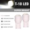 Allextreme Universal 1W T10 LED Parking Light 6000K Super Bright Wedge Interior Pilot Dome Map Door Courtesy License Plate Lights Lamp Bulb for Car Bike (White, 2 PCS)