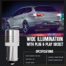 Allextreme BA9S LED Parking Light Super Bright 2 SMD Interior License Plate Wedge Dome Trunk Dashboard Bulb for Car Bike and Motorcycle (1W, White, 2 PCS)