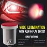 Allextreme BA9S LED Parking Light Super Bright 5 SMD Car Interior License Plate Wedge Dome Trunk Dashboard Bulb for Car Bike and Motorcycle (5W, Red, 2 PCS)