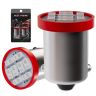 Allextreme BA9S LED Parking Light Super Bright Car Interior License Plate Wedge Dome Trunk Dashboard Bulb for Car Bike and Motorcycle (2W, Red, 2 PCS)