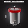 Allextreme BA9S LED Parking Light Super Bright Car Interior License Plate Wedge Dome Trunk Dashboard Bulb for Car Bike and Motorcycle (2W, Red, 2 PCS)