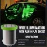Allextreme BA9S LED Parking Light 6500K Super Bright 8 SMD Interior License Plate Wedge Dome Trunk Dashboard Bulb for Car Bike and Motorcycle (3W, Green, 2 PCS)