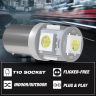 Allextreme 2W T10 LED Parking Light 5 SMD Bright 168 2825 W2W Lighting 360° Interior License Plate Dome Map Door Indicator Lamp Bulb for Car Bike Motorcycle (White, 2 PCS)