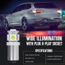 Allextreme 2W T10 LED Parking Light 5 SMD Bright 168 2825 W2W Lighting 360° Interior License Plate Dome Map Door Indicator Lamp Bulb for Car Bike Motorcycle (White, 2 PCS)