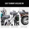 Allextreme EXBSL01 Bike Saddle Bag Backseat for Riders Portable Waterproof Leatherette Extra Large Capacity Motorcycle Storage Kit Organizer Classic Look (Black)