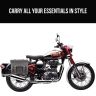 Allextreme EXBSL01 Bike Saddle Bag Backseat for Riders Portable Waterproof Leatherette Extra Large Capacity Motorcycle Storage Kit Organizer Classic Look (Black, XL)
