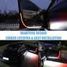 AllExtreme EXRBDH1 Interior Car LED Strip Light DRL Flexible Universal Door Turn Signal Decorative Lamp for Automobiles Interior Decorations (Red & Blue, 1 Pc)