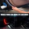AllExtreme EXRBDH1 Interior Car LED Strip Light DRL Flexible Universal Door Turn Signal Decorative Lamp for Automobiles Interior Decorations (Red & Blue, 1 Pc)