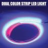 AllExtreme EXRBDH1 Interior Car LED Strip Light DRL Flexible Universal Door Turn Signal Decorative Lamp for Automobiles Interior Decorations (Red & Blue, 1 Pc)