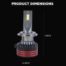 AllExtreme EXHBH07 HYPERDRIVE H7 Headlight Conversion Kit 150W LED CSP Chips 18000LM Headlamp Bulbs 6000K Bright Light IP65 Water Resistant for Car (Set of 2)