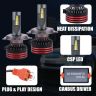 AllExtreme EXHBH04 HYPERDRIVE H4 / H19 Headlight Conversion Kit 150W LED CSP Chips 18000LM Headlamp Bulbs 6000K Bright Light IP65 Water Resistant for Car (Set of 2)
