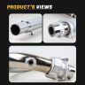 AllExtreme EXRGBS Exhaust Silencer Bend Pipe for BS6 Model Compatible With Royal Enfield Classic, Electra and Standard 350cc and 500cc (Chrome)