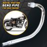 AllExtreme EXRGBS Exhaust Silencer Bend Pipe for BS6 Model Compatible With Royal Enfield Classic, Electra and Standard 350cc and 500cc (Chrome)