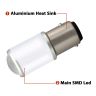 Allextreme BAY15D 1157 LED Parking Bulb 5W Universal Ultra-Bright Brake Tail Light for Car (White, 2 Pcs)