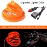 AllExtreme EXCL5MO 12 V LED Cold Light Line Flexible Neon Wire 5 Mtr Daytime Running Light Water Resistant Auto Lamps Strips Decorative & Ultra Bright for Car (Orange, 1 Pc)