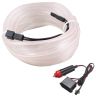 AllExtreme EXCL5MW 12 V LED Cold Light Line Flexible Neon Wire 5 Mtr Daytime Running Light Water Resistant Auto Lamps Strips Decorative & Ultra Bright for Car (White, 1 Pc)