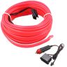AllExtreme EXCL5MR 12 V LED Cold Light Line Flexible Neon Wire 5 Mtr Daytime Running Light Water Resistant Auto Lamps Strips Decorative & Ultra Bright for Car (Red, 1 Pc)