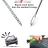 AllExtreme EXTPT06 Tubeless Tyre Puncture Repair Kit Portable Flat Tire Puncher Fixing Box (Nose Plier + T-Handle Pluggers + 11 Brown Seal Strips + Rubber Solution + Cutter)