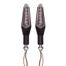Allextreme EXDVSB2 Dual Tone 6 LED Side Indicator Light Front Rear Universal Fit Turn Signal Lamp for Bikes and Motorcycles (Yellow & Blue, 2 Pcs)