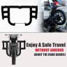 AllExtreme EXLGPU1 Stainless Steel Leg Guard with Wrapped Rope Heavy Duty Front Bike Safety Crash Bar Compatible with Reborn & Meteor (Black)