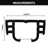 AllExtreme EXLGPU1 Stainless Steel Leg Guard with Wrapped Rope Heavy Duty Front Bike Safety Crash Bar Compatible with Reborn & Meteor (Black)