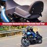 AllExtreme EXMBS01 Heavy Duty Bike Backrest Fit Passenger Rear Seat Back Support Rest Adjustable Compatible with the Royal Enfield Meteor (Black)