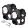 Allextreme ‎EXMDL02 20W Mini Driving LED Fog Light Spot Beam Projector Lens Driving Lamp for Motorcycle, Truck & Car (Yellow & White, 2 Pcs)