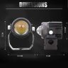 Allextreme ‎EXMDL02 20W Mini Driving LED Fog Light Spot Beam Projector Lens Driving Lamp for Motorcycle, Truck & Car (Yellow & White, 2 Pcs)