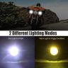 Allextreme ‎EXMDL02 20W Mini Driving LED Fog Light Spot Beam Projector Lens Driving Lamp for Motorcycle, Truck & Car (Yellow & White, 2 Pcs)